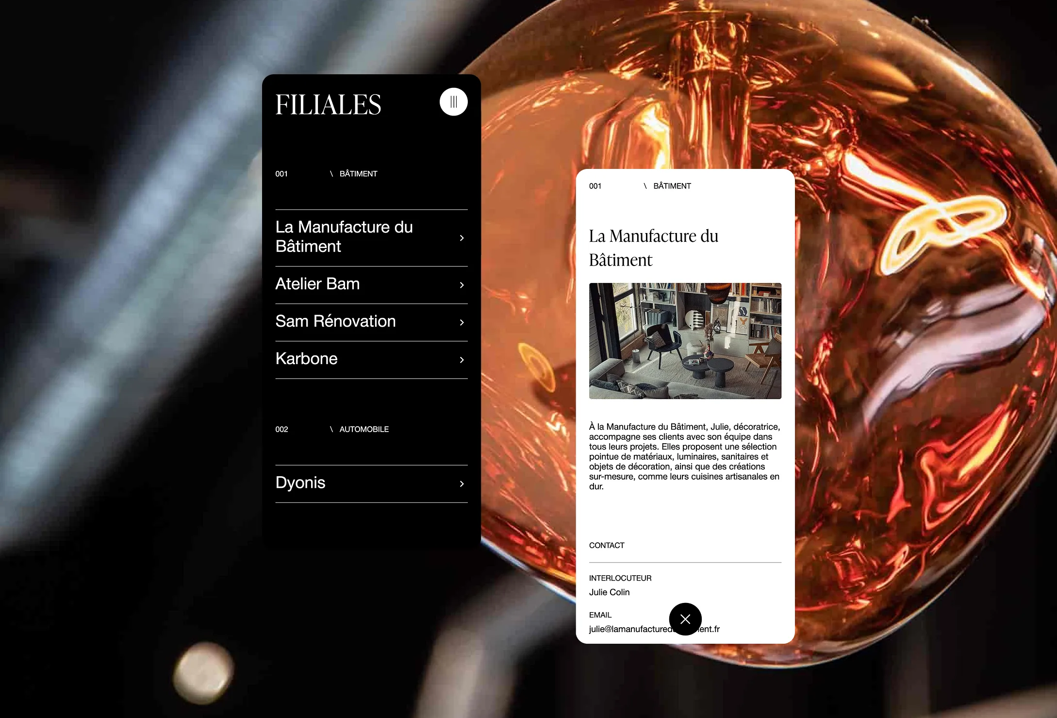 Vue double portrait ge
