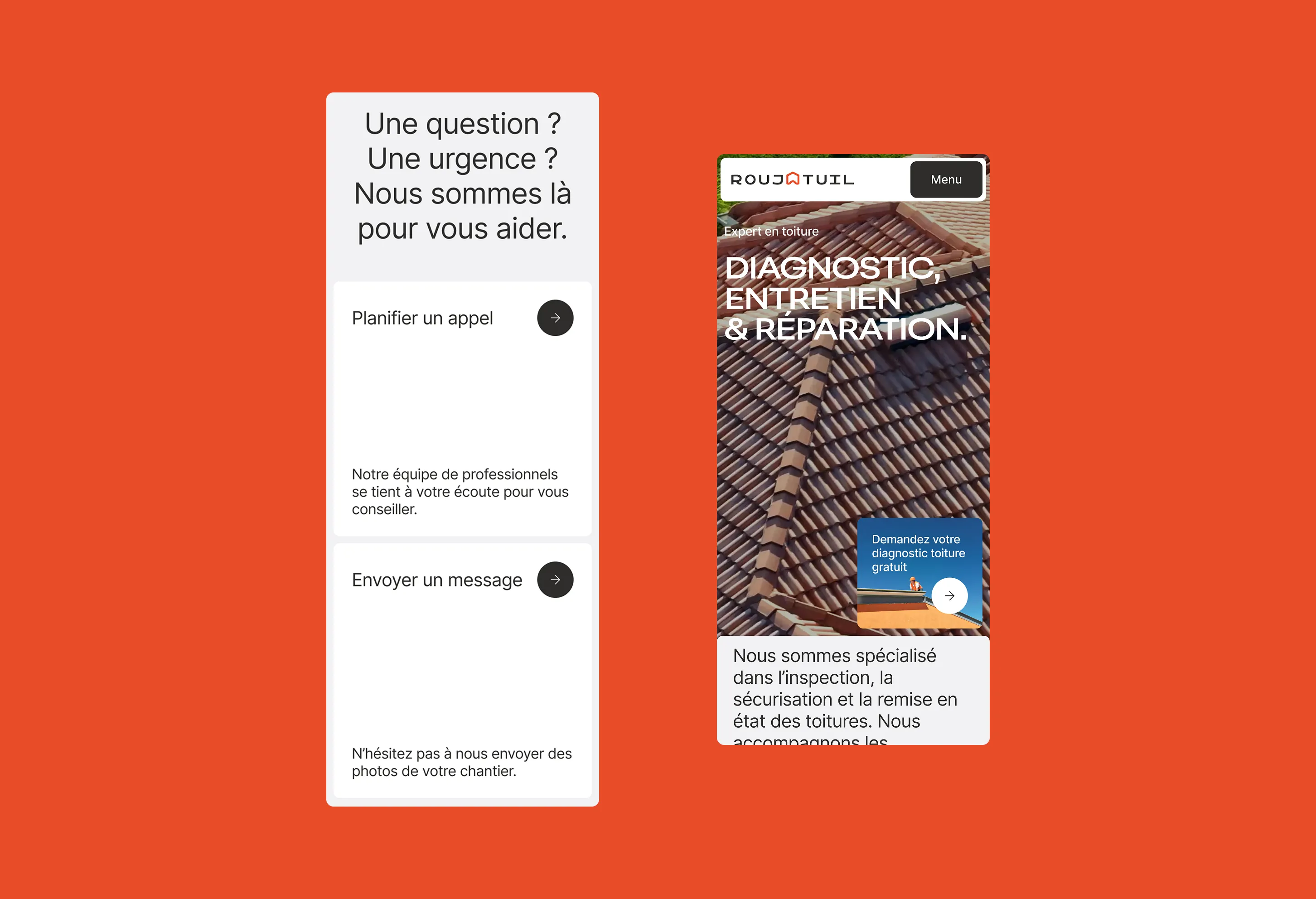 Vue portrait droite roujtuil