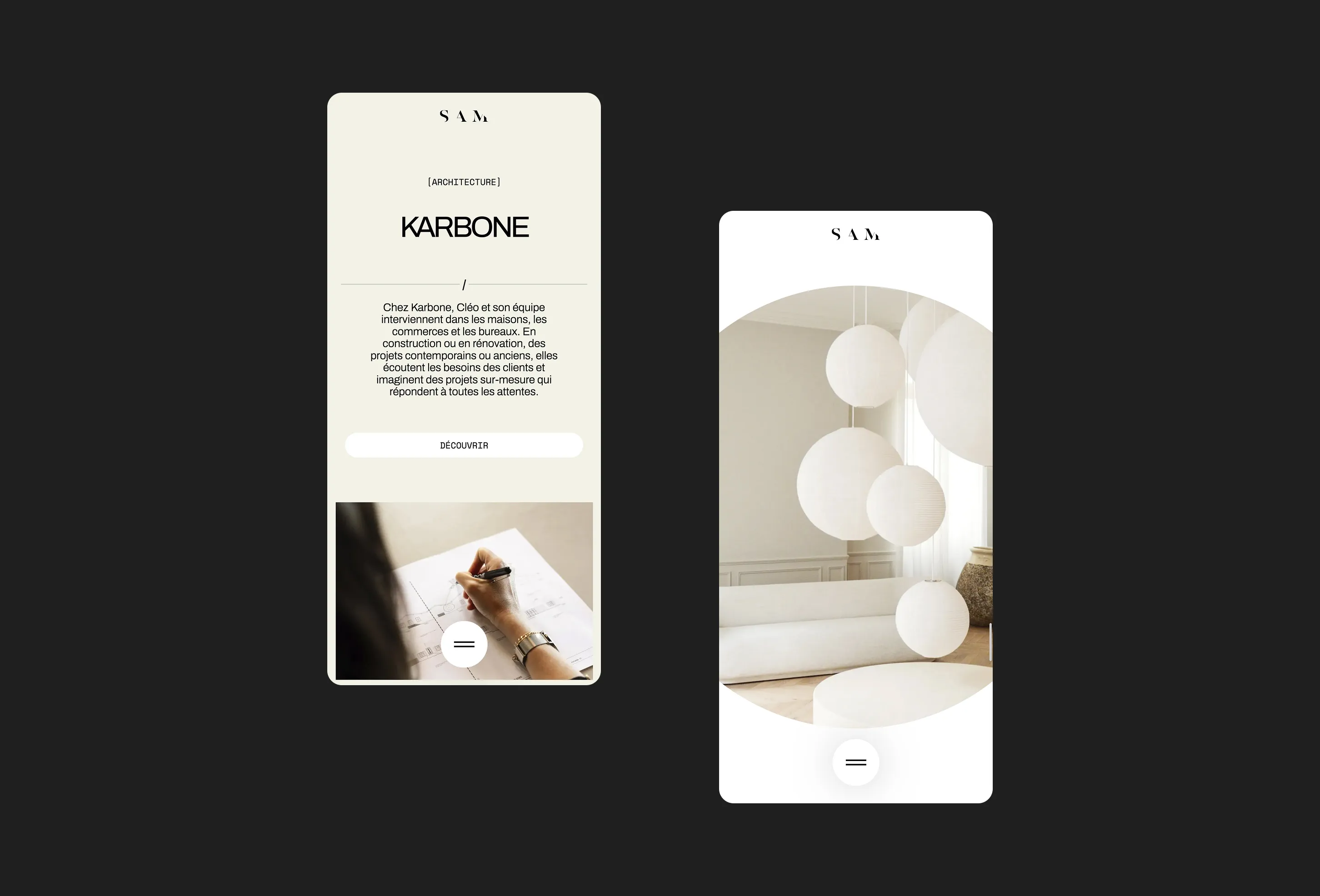 Vue portrait droite sam