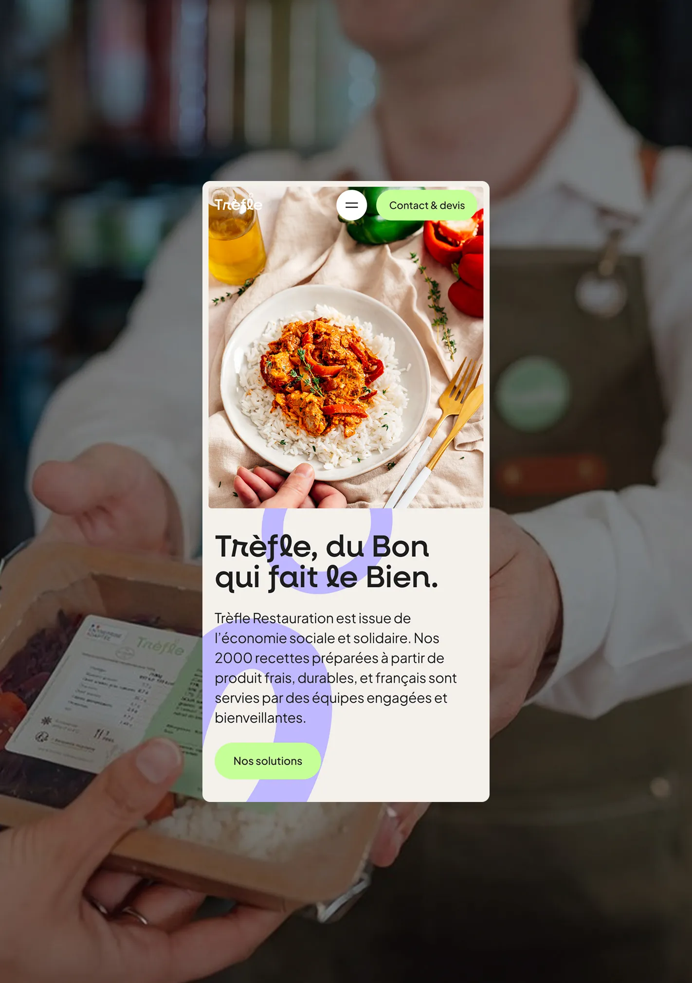 Vue portrait paysage trefle