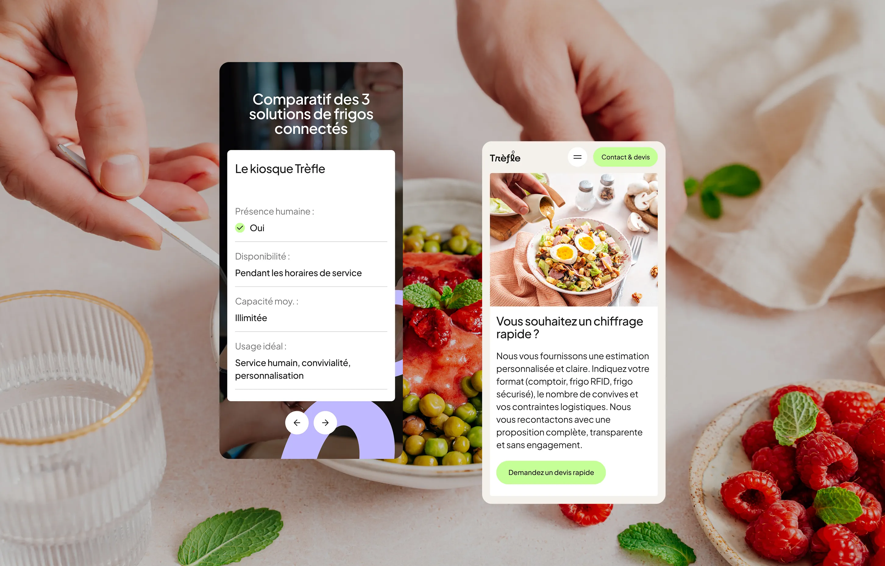 Vue portrait droite trefle